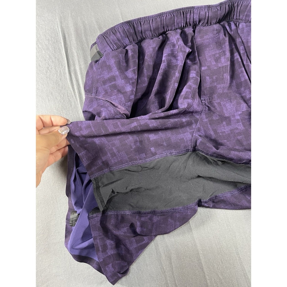 Lululemon Shorts Mens Medium Purple Tie Dye Casual Yoga Athletic - Picture 7 of 12